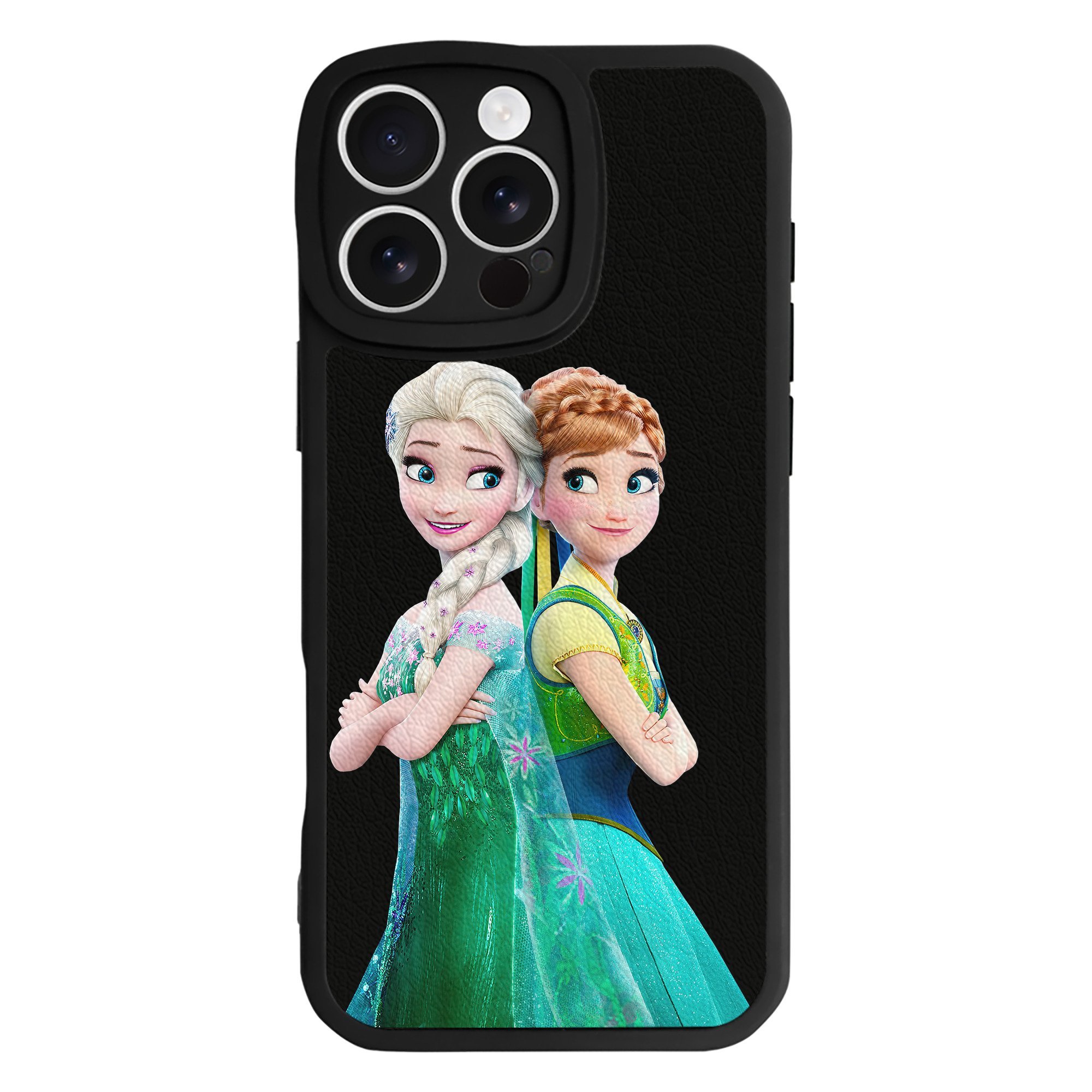 （画像用） アナと雪の女王 アンナ エルサ Frozen Anna Elsa 【iPhone 16シリーズ対応】シリコンスマホケース（レザー調） 材質：シリコン